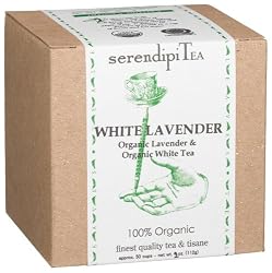 SerendipiTea White Lavender, Organic Lavender & Organic White Tea, 2-Ounce Boxes (Pack of 2)