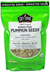 Go Raw Sprouted Pumpkin Seeds, 1 Pound Bags (Pack of 2)