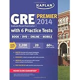 kaplan gre premier 2014 with 6 practice tests book online dvd mobile