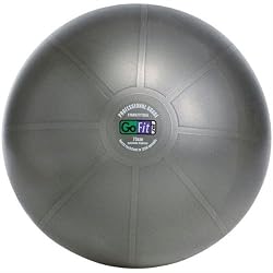Gofit GF-75PRO Professional Stability Ball & Core Performance Training DVD - 75cm, Dark Gray
