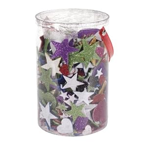 Glitter Star Heart Foam Self Adhesive Stickers DIY Accessory / Glittering Foam Self Adhesive Stickers in Heart and Star Shape--Great for Decorating Your Walls or Other Stuff