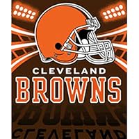 Cleveland Browns Light Weight Fleece NFL Blanket (Shadow Series) (50x60)