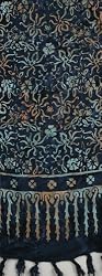Rayon Scarf - Ornate Batiked Floral, 10" X 66"