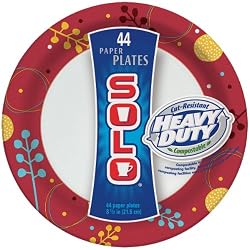 Solo 8 1/2 Heavy Duty Paper Plates (Pack of 12)
