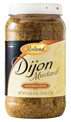 Roland Dijon Mustard, Grained with Wine, 4.6-Pound Plastic Jar