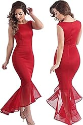 Sexy Sophisticated Mermaid Fitted Sleeveless Polyester/Spandex/Tulle Evening Dress/Prom Dress/Wedding Party Dress/Mini Dress 