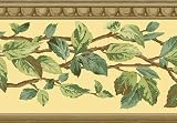 Yellow Leaf Trail Wallpaper Border
