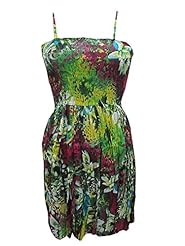 Tropical Print Cotton Summer  Dress