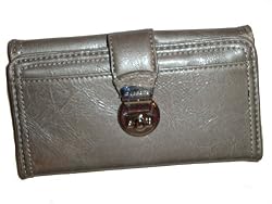 Liz Claiborne Checkbook Wallet Fashionista Flats Boxed Available in Silver & Bronze