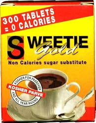 Sweetie Gold Low Calorie Sweetener, 300-Count Packet (Pack of 12)