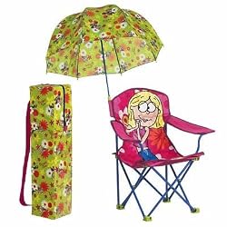 Lizzie Mcguire Camp Chair W Sun Umbrella & Carrying Bag