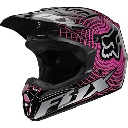 Fox Racing Vortex Adult V1 MX Motorcycle Helmet - Black/Pink
