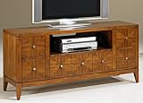 Diamond Walnut Finish Plasma TV Entertainment Console