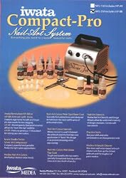 New Iwata NAIL ART AIRBRUSH & COMPRESSOR-Paint-Stencil