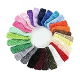 Cute Baby Headbands Crochet Elastic Hair Bands for Kids Girl Women Headwear 24pcs