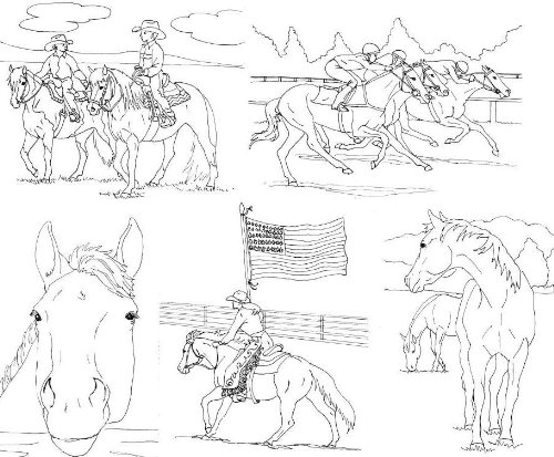 Barrel Racing Horse Coloring Pages Realistic Coloring Pages