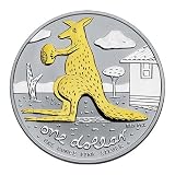 Australia Kangaroo 2008 $1 Selectively Gold Plated Kangaroo Australian Royal Mint Australia