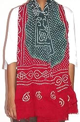 Neck Scarf Cotton Tie and Dye 88 x 40 inches