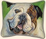 Fiddlers Elbow Bulldog Pillow &copy; Debbie D. Richmond Licensed By JMS Art Licensing