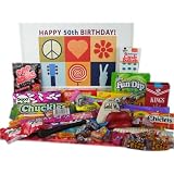 50th Birthday Gift Box Peace & Love - Retro Candy