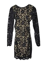 Sheer Lace Bateau Neck Long Sleeves Mini Dress 