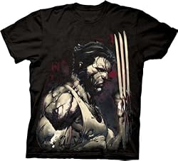 X-Men Wolverine Blood and Steel Claw Black T-shirt Tee
