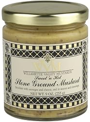 Willamette Valley Mustards And Marinades Sweet N Hot Stone Mustard, 9-Ounce Jars (Pack of 12)