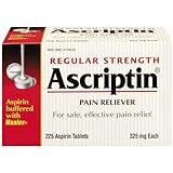 Ascriptin Pain Reliever Buffered Aspirin Tablets, Regular Strength, 325 mg, 225-Count Bottles (Pack of 2)