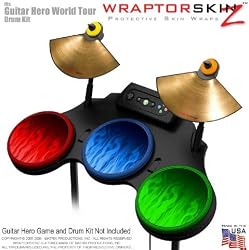 Fire Colors Skin by WraptorSkinz fits Guitar Hero 4 World Tour Drum Set for Nintendo Wii, XBOX 360, PS2 & PS3 (DRUMS NOT INCLUDED)