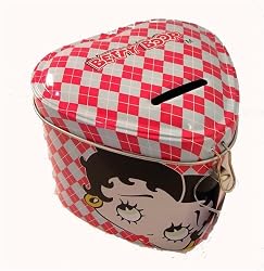 Betty Boop Heart Shape Tin Bank