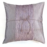 Handmade Deluxe Two-Tone Cushion Cover / Pillow Sham In Silver-Gray