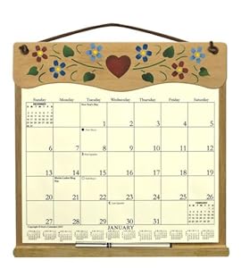 Amazon.com : Wooden Refillable Wall Calendar Holder filled with a 2016 ...