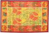 Laser Printed Split Bamboo Floral 3' x 5' Veranda Rug