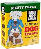 Blue Dog Bakery Natural Low Fat Dog Treats, Meaty Flavors, 16-Ounce Boxes (Pack of 6)