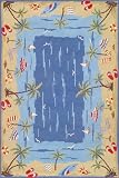 Vacation Blue DuraCord Outdoor Rug (size 8x10)