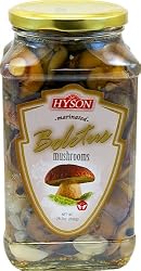 "BOLETUS" (Mushrooms) "Hyson", Marinated Boletus Mushrooms in Reusable Glass Jar, 800g. PRofC