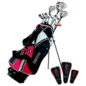 Click here to see all customer reviews now Hippo Giant XT Complete Golf Set Includes Driver, #3 Fairway Wood, Hybrid Club, #5 - Pitching Wedge Irons, Putter, Dual Strap Stand Bag