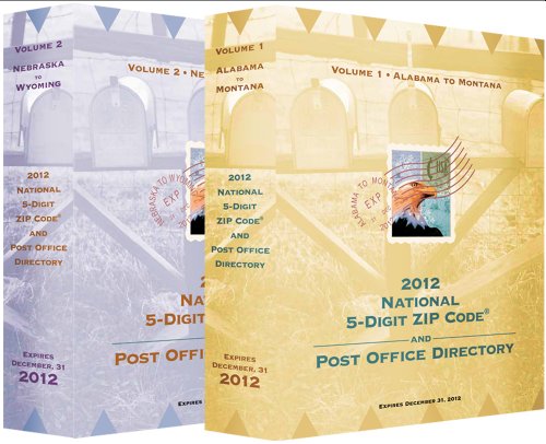 2012 national 5 digit zip code directory two volume set national five digit zip code and post office directory