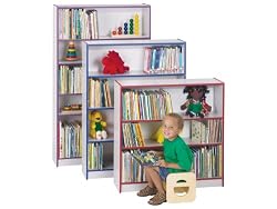 Jonti-Craft 0962JC008 60" Bookcase, Red Banding
