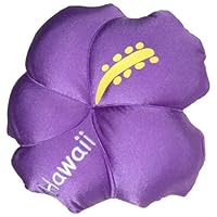Purple Hawaiian Hibiscus Micro-bead Lomi Pillow