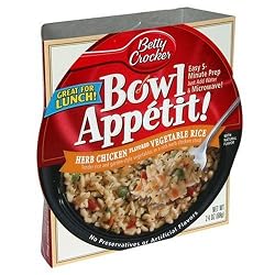 Betty Crocker Bowl Appetit, Herb Chicken Vegetable Rice, 2.4-Ounce Bowls (Pack of 12)
