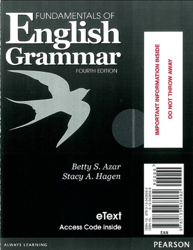 fundamentals of english grammar etext with audio without answer key access card 4th edition