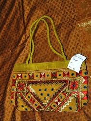 Womens Handbag Gold Banjara Mirrors Boho Purse