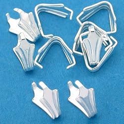 10 St. Silver Pinch Bails For Crystal & Stone Pendants