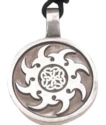 Celtic Sun Irish Knot Star Real Pewter Pendant Necklace