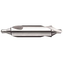 Chicago Latrobe 217B High-Speed Steel Center Drill Bit, Bell Style, Uncoated (Bright) Finish, Round Shank, 120 Degree Angle