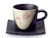 桃桜コーヒー碗皿【信楽焼 コーヒーカップ・ソーサー】