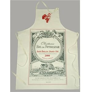 Chateau Rol de Fombrauge, Saint Emilion Grand Cru Wine label canvas Sommelier Wine Steward Apron French