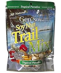 Genisoy Soy Nut Trail Mix, Tropical Paradise, 4.5-Ounce Bags (Pack of 12)
