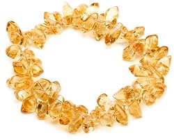 6x12mm Citrine Free-Form Bead Stretch Bracelet, 7.5"